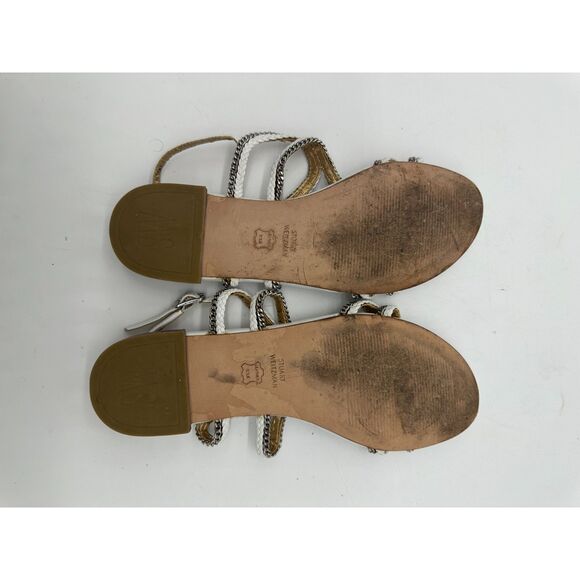 Stuart Weitzman SamoaSandals for Women Samoa Flat Sandal Sz 6.5 White - Picture 9 of 9